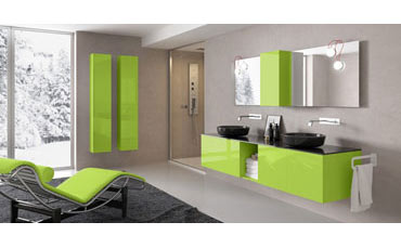 ProgettoBagno propone il mobile da bagno Lounge nella tonalità Greenery, colore dell'anno 2017